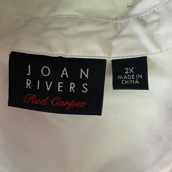 Joan Rivers White Button-Up Blouse - Picture 2 of 3